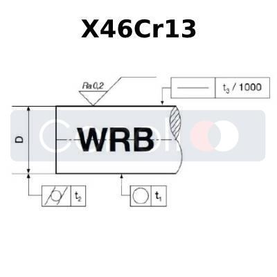 TYČ WRB10h6L-490mm NEREZ X46Cr13